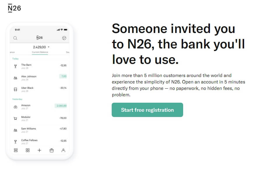 Get free N26 account